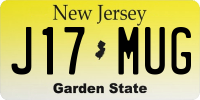 NJ license plate J17MUG