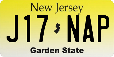 NJ license plate J17NAP