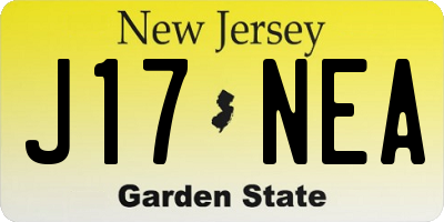 NJ license plate J17NEA