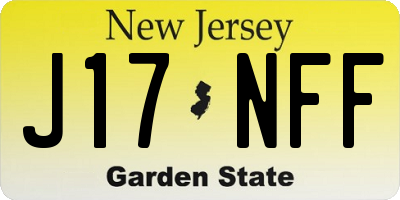 NJ license plate J17NFF