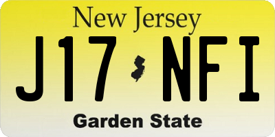 NJ license plate J17NFI