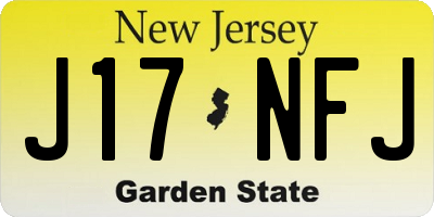 NJ license plate J17NFJ