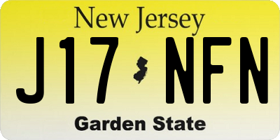 NJ license plate J17NFN