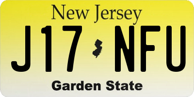 NJ license plate J17NFU