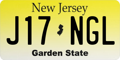 NJ license plate J17NGL
