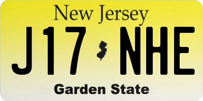 NJ license plate J17NHE