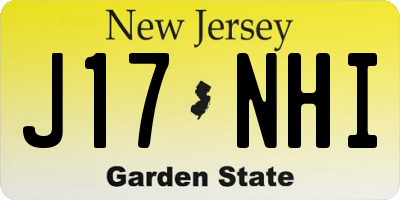 NJ license plate J17NHI