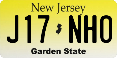 NJ license plate J17NHO