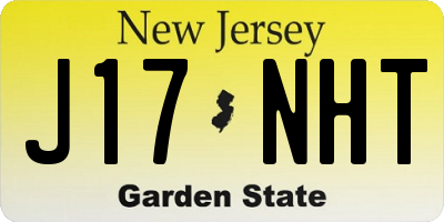 NJ license plate J17NHT