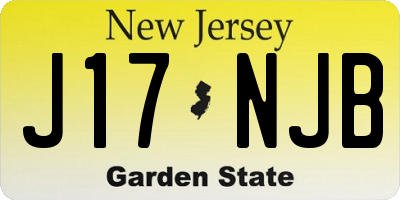 NJ license plate J17NJB