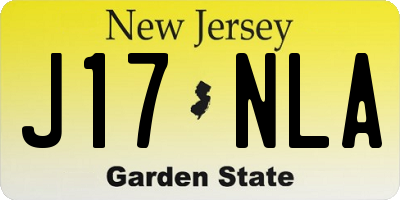 NJ license plate J17NLA