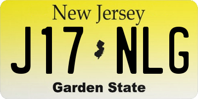 NJ license plate J17NLG
