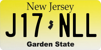 NJ license plate J17NLL