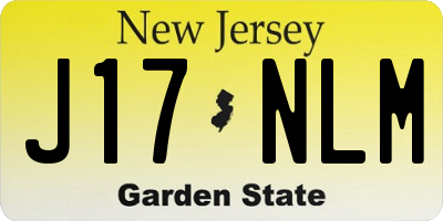NJ license plate J17NLM