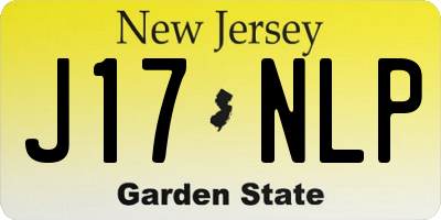 NJ license plate J17NLP