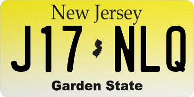 NJ license plate J17NLQ
