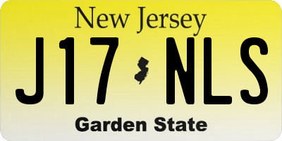 NJ license plate J17NLS