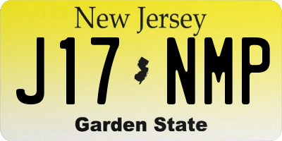 NJ license plate J17NMP