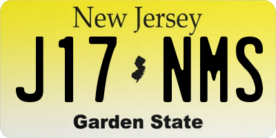 NJ license plate J17NMS