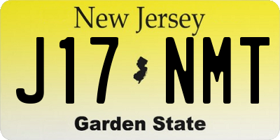 NJ license plate J17NMT