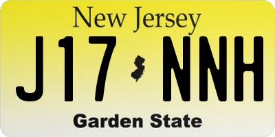 NJ license plate J17NNH
