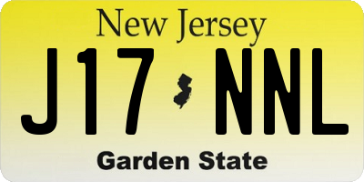 NJ license plate J17NNL