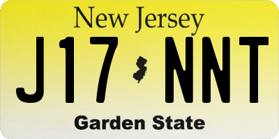 NJ license plate J17NNT