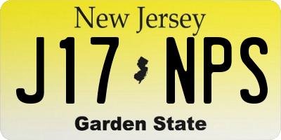 NJ license plate J17NPS