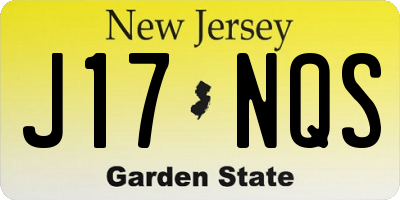 NJ license plate J17NQS