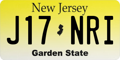 NJ license plate J17NRI