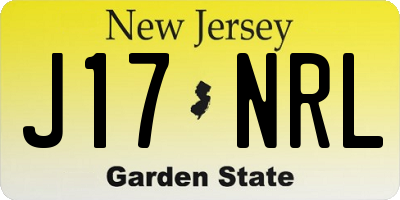 NJ license plate J17NRL