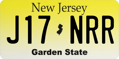 NJ license plate J17NRR