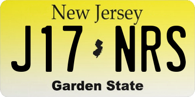 NJ license plate J17NRS