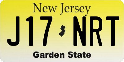 NJ license plate J17NRT
