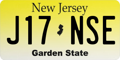 NJ license plate J17NSE
