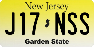 NJ license plate J17NSS