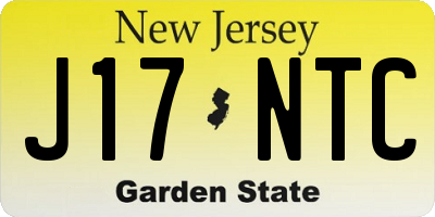 NJ license plate J17NTC