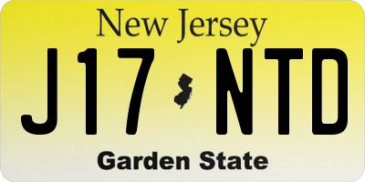NJ license plate J17NTD