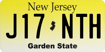 NJ license plate J17NTH