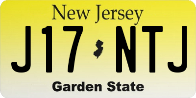 NJ license plate J17NTJ