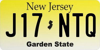 NJ license plate J17NTQ