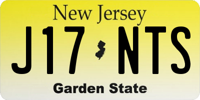 NJ license plate J17NTS
