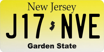 NJ license plate J17NVE