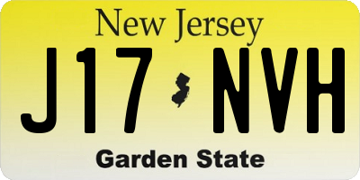 NJ license plate J17NVH