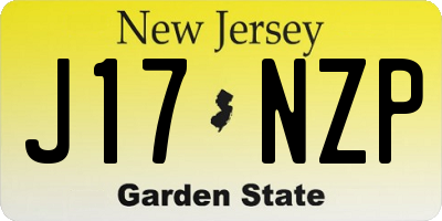 NJ license plate J17NZP