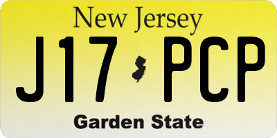 NJ license plate J17PCP