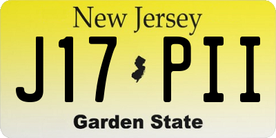 NJ license plate J17PII
