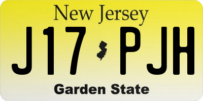 NJ license plate J17PJH