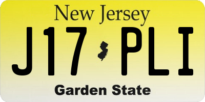 NJ license plate J17PLI