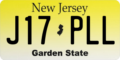 NJ license plate J17PLL